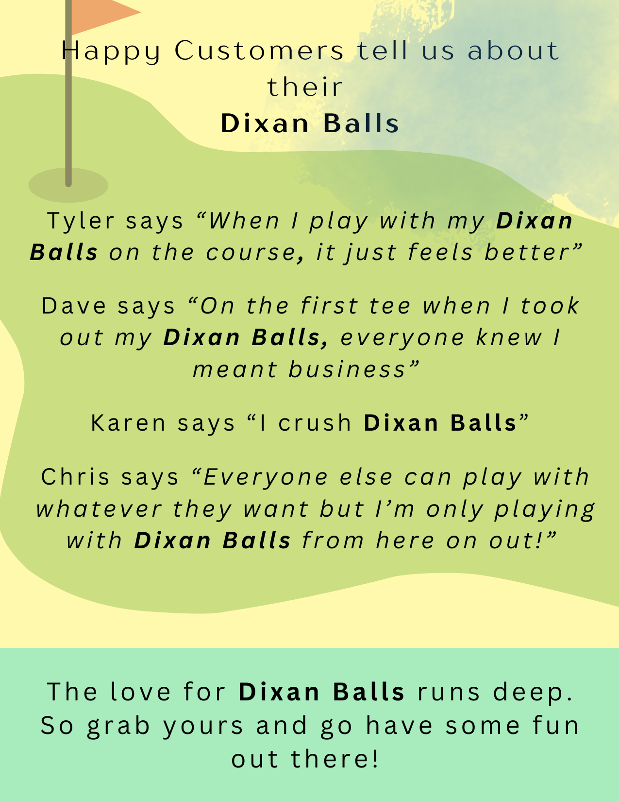 Dixan Golf Balls