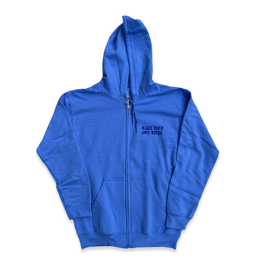 Make your own waves blue Zip Up hoody
