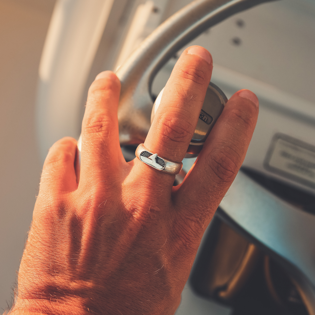 Shark Tracker Signet Ring